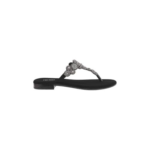 Image of Metro Women's Faux Leather Embellished Comfy Slippers