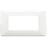 Vimar 14654.41 Plana placca 4 moduli, 14.25x8x0.9cm, Reflex neve