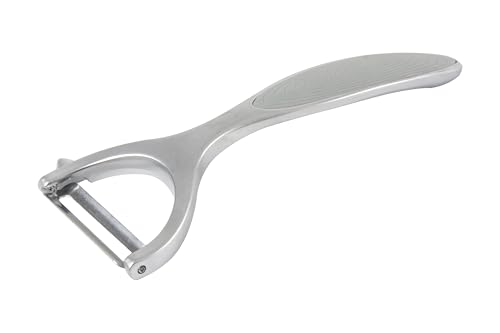 Wiltshire Colour Rush Y-Peeler, Chrome Plated, Anti-Slip Comfortable Soft Grip Handle, Sharp Stainless Steel Blade, Potato Peeler, Fruit, Carrot, Apple, Heavy Duty & Durable, Grey, 15x6.5x1.2cm