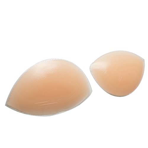 GGQQ Damen Sichelförmige Silikon BH Einlagen, Transparente Silikon Einlagen Chicken Fillets Brust Enhancers für BHS, Badeanzüge, Bikini, Bandeau Bikinis, 1 Paar (Color : Skin, Size : L) Cover