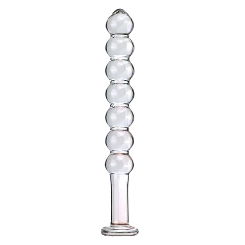 Glas Anal Plug Kugeln G-Punkt Stimulator 7 Größen Dildo Massage Penis Masturbation Buttplug SM Sexspielzeug für Männer, Paare (E)