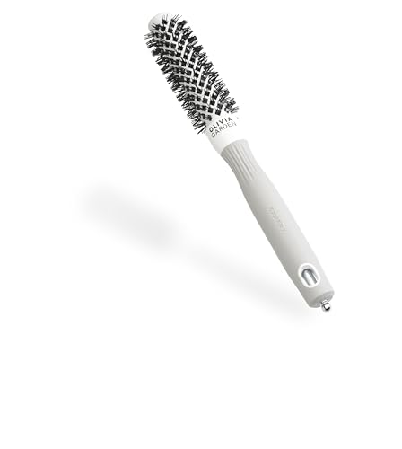 Olivia Garden - Expert Blowout Shine Hairbrush - White and Grey - 20