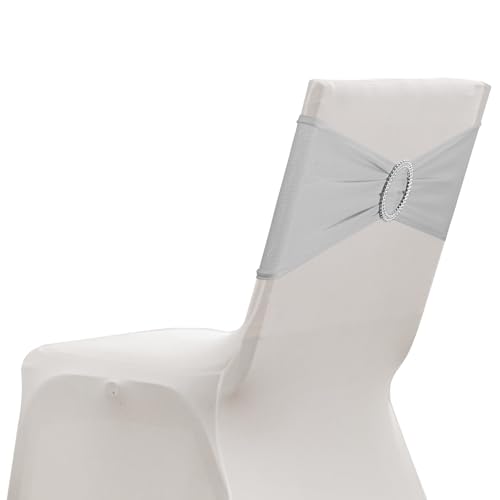 sourcing map Paquete de 10 bandas elásticas para silla, banda elástica para silla con hebilla deslizante, lazos elásticos universales para bodas, fiestas, ceremonias, eventos, decoración de eventos