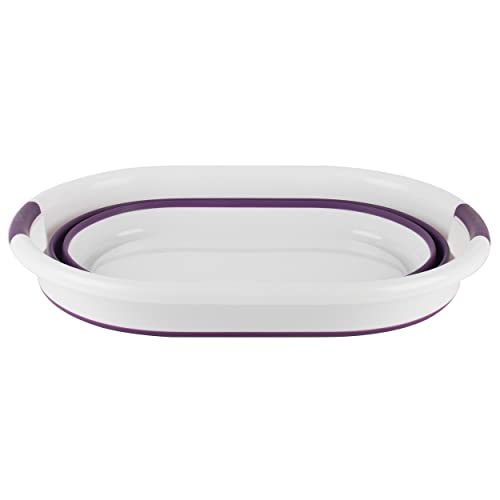 Beldray LA034816PUR Collapsible Laundry Basket - Foldable Clothes Basket, 37 L Washing Tub, Large Collapsible Laundry Bin with Carry Handles, Pop Up Laundry Hamper, Ideal for Camping/Festivals, Purple - Image 5