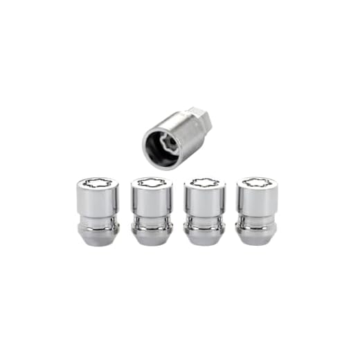 McGard 24154 Chrome Cone Seat Wheel Locks (M12 x 1.25 Thread Size) - 4 Locks / 1 Key