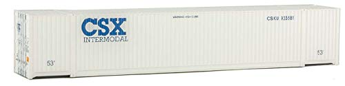 Walthers SceneMaster HO Scale Model of CSX Transportation (White, Blue) 53' Singamas Corrugated Side Container,949-8520