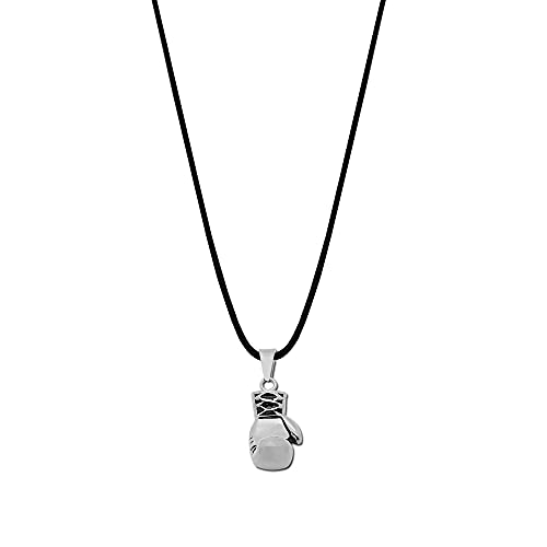 tumundo Collar Cadena 50cm + Colgante Guante de Aptitud Deporte Plata Oro Encajonamiento Guante de Boxeo, Variant:Variante 1 Cover