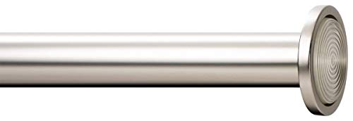 Ivilon Spring Tension Curtain Rod for Windows or Shower, Extendable from 54" to 90", Satin Nickel