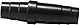 Schwarzer ABS-Vakuumschlauch-Adapter – 144 x 31 mm (L x B) Universal-Anschluss, Staubsaugerschlauch-Reduzierstück und Armatur, Staubsaugerteil-Zubehör