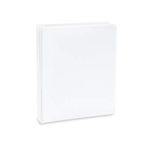 Image of Blue Summit Supplies Mini 3 Ring Binder, 7.25 inch x 9.25 inch, 1 Inch Mini Binder 3 Ring, Ideal for Playbills or Planners, Small, White, 6 Pack