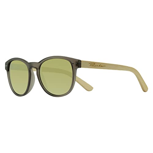 Piranha Stax Bamboo Temple Sunglasses for Women with Crystal Frames and Gold Mirror Lenses