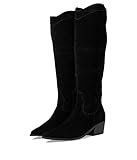 Puntera puntiaguda NINE WEST Orece - Botas altas hasta la rodilla para mujer, Negro -, 38.5 EU