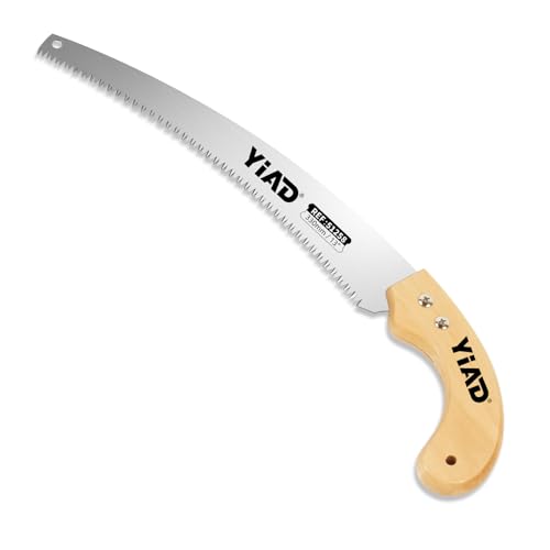Hand Pruning Saw, 13 Inch Curved Blade Hand Saw, Hunting Saw, Gardening Hand Tools, Wood Working Tools, Tree Branch Cutter, Saw