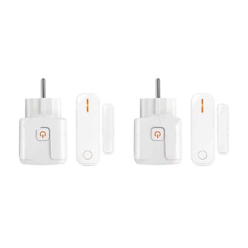 Détecteur de porte et fenêtre anti-intrusion avec 2 prises programmables 230V