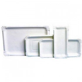 250 Teller, Pappe pure eckig 21,5 cm x 29 cm weiss, 36,33
