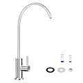 Poyde Lead-Free RO Faucet Single Handle Drinking Water Faucet for Kitchen Sink Water Purifier Faucet for Non-Air Gap Reverse Osmosis Water Filter System 304 Stainless Steel (Brushed Nickel)