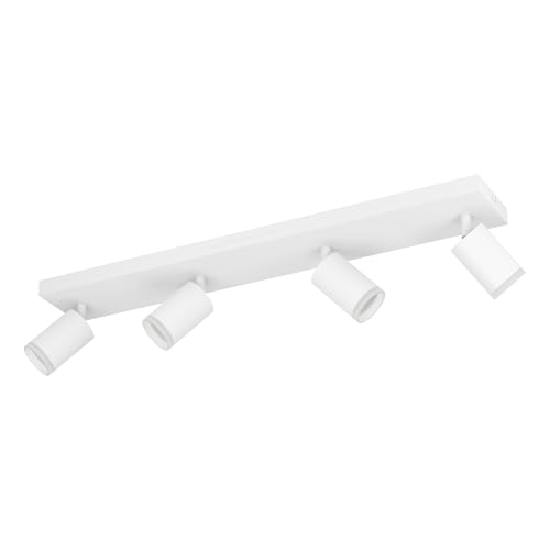 Eglo connect.z lámpara LED techo Melitello-Z, 4 focos, ZigBee, Matter, app y voz Alexa, blanco cálido-frío, RGB, regulable, blanca
