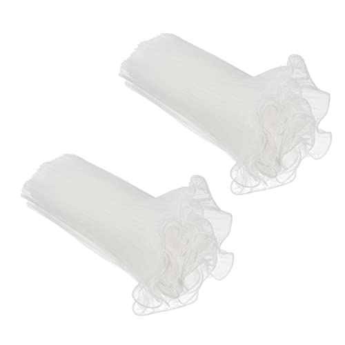 フラワーラッピングペーパー 花包装資材 フラワー包装ペーパー 2枚入り 28cm 花束包装 波状メッシュ ヤーン 結婚式のパーティーの装飾 ホワイト