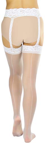 Image of ToBeInStyle Women's Suspender Pantyhose