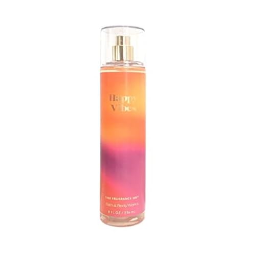 Bath & Body Works Happy Vibes Fine Fragrance Body Mist Spray 8 Ounce (Happy Vibes), 8 Fl Oz (Pack of 1)