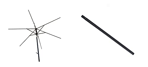 Garden Haven ® 2.7m Parasol I Canopy I Base Pole I Frame I Replacement Spare Parts (Base Pole 38mm Diameter, Dark Grey)