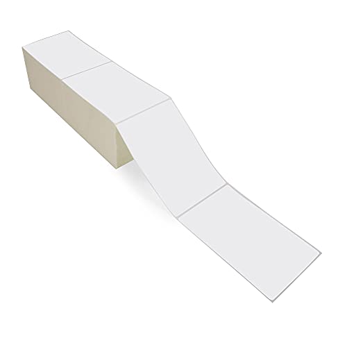 Smith Corona - 150 Stacks - Fanfold 4" x 6" Direct Thermal Labels, 300000 Labels Total, Made in the USA, for Thermal Printers (2000 Labels Per Stack) - Zebra Compatible