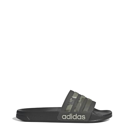 Image of adidas Unisex's Adilette Shower Sandal, Shadow Olive Putty Grey Olive Strata, 5.5 US