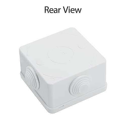 Lemotech Junction Box, Abs Plastic Ip55 Waterproof And Dustproof, Universal Electrical Enclosure, Outdoor And Indoor Project Box, 3.1" X 3.1" X 1.9", White #TOP6