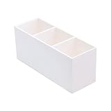 ORTUH Porte-Pinceau de Maquillage, Porte-Pinceau de Maquillage Acrylique à 3 Fentes, Organisateur de Pinceau de Maquillage pour Rouge à lèvres Ombre à paupières Outils de Maquillage Bijoux Dentifrice