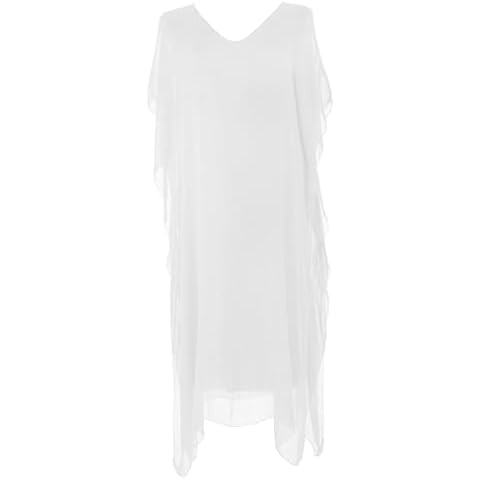 TEXTURE Ladies Italian Silk Midi Kaftan Dress Cover
