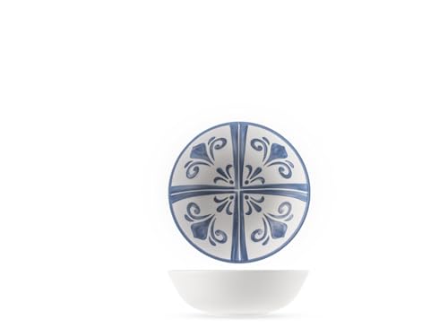 H&H, Set 6 Ciotoline Azulejo in Melamina 100% Decorata – 13cm, Idonee al Lavaggio in Lavastoviglie