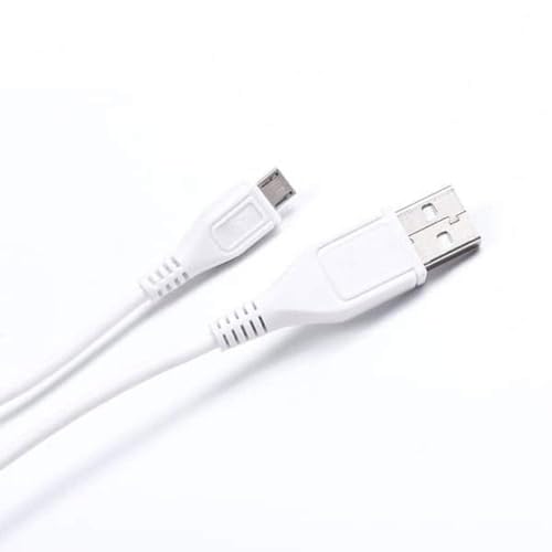 Image of Original USB-A to USB 2.0 Micro B Cable (1 Metre) Compatible for All VIVO Phones and Android Phones with Qualcomm Quick Charge 2.0 Technology - Only Cable (White) BG1013