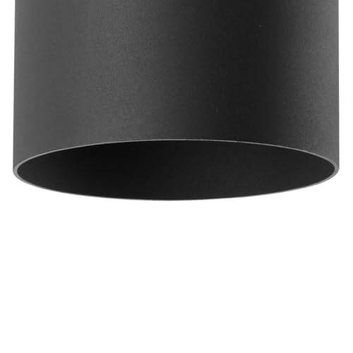 Image of Progress Lighting 5-Inch Cylinder Outdoor Ceiling Light, 1-Light Modern Flush Mount Ceiling Light Fixture, Interior and Exterior Lighting for Home or Porch, Aluminum Construction, Black (P5774-31)