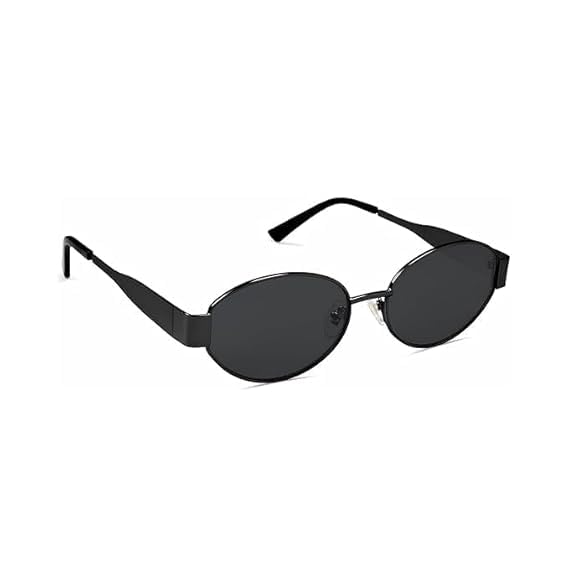 Retro Oval Sunglasses For Women & Men | Trending Stylish & Durable Metal Frame Vintage 90s Sunglasses with UV 400 Protection Googles Sun Glasses-image-46