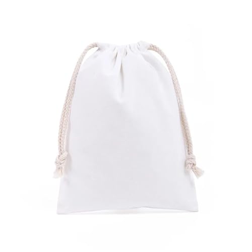 Fourre-tout en coton et sac à cordon portable pour rangement bijoux et pochon tissu pliable