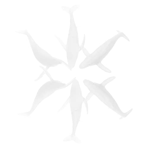 Angoily DIY Craft Material 6pcs Models Epoxy Filler for Aquarium Decoration Whale Themed