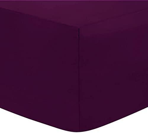 Divine Textiles Fitted Sheets 10'' / 25CM Deep Easy Care Non Iron Percale 18 Colours, King - Red