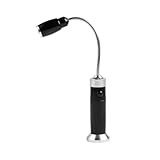 Yardenfun Magnetische LED Arbeitslampe Flexibel mit Schwenkbarem Hals Batteriebetrieben ohne Akku Vielseitige Außenlampe für Grillen Camping Reparaturen und Notfälle Robustes Schwarzes