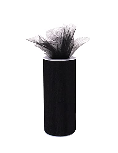 Occasions Maille Tulle Organza Bobine Net, 23m x 15cm, Polyester, Noir, 23mx15cm