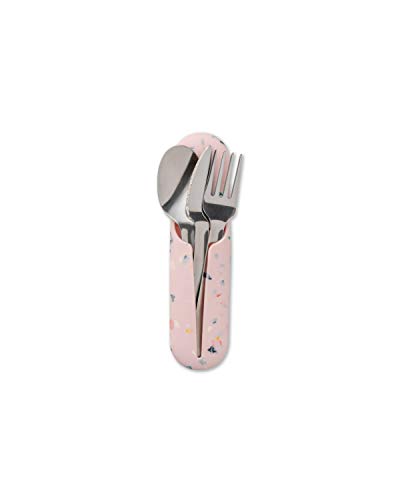 W&P Porter Stainless Steel Utensils With Silicone Carrying Case | Terrazzo Blush | Spoon, Fork & Knife For Meals On The Go  | Portable And Compact Set, One Size #TOP23