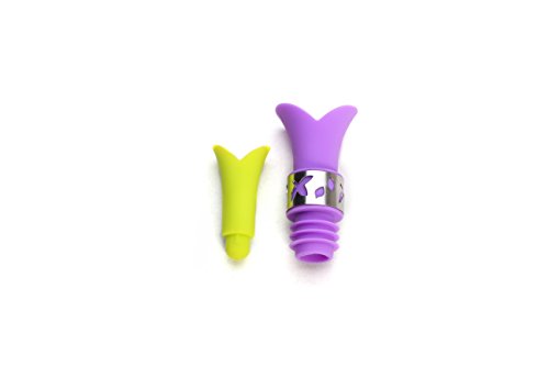 Breendis Silicone Lily Wine Pourer & Stopper - Wine Aerator Pump, Wine Pump Vacuum Stoppers, Aerator Wine Pour Stopper, Wine Saver Pump, Wine Cork Pourer, Wine Bottle Aerator - 3 Pack #TOP5