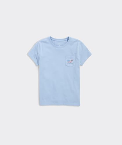 Image of Vineyard Vines Girls' Flag Whale Short-Sleeve Pocket Tee