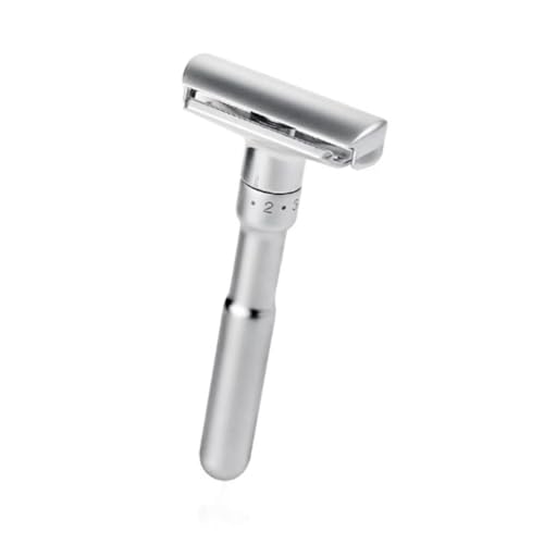 PAMINGONO シェーバー メンズ 手動式ダブルエッジ剃須刀架 軽量コンパクト 携帯便利 家旅行対応 鋭利刃対応 仕上がり滑らかツルツル男性用刃調節可能シェービング機械