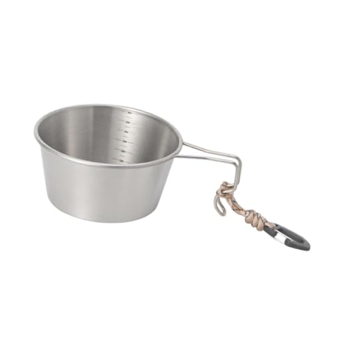 Menolana Camping Cup Camping Bowl Easy to Use Versatile Reusable Tea Cup Portable Tableware for Hunting Outdoor Barbecue Travel, 600ml