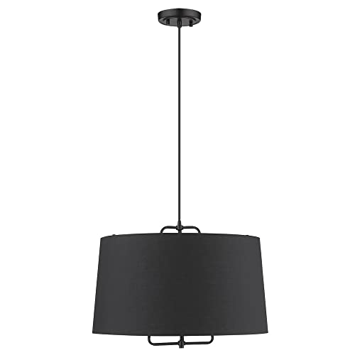 HomeRoots Lamia 3-Light Matte Black Mini Pendant