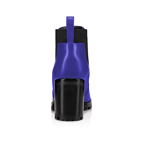 YDN Women Combat Chelsea Chunky Heel Ankle Boots Slip Resistant Motorcycle Pumps Fall Winter Shoes Size 4-15 US3