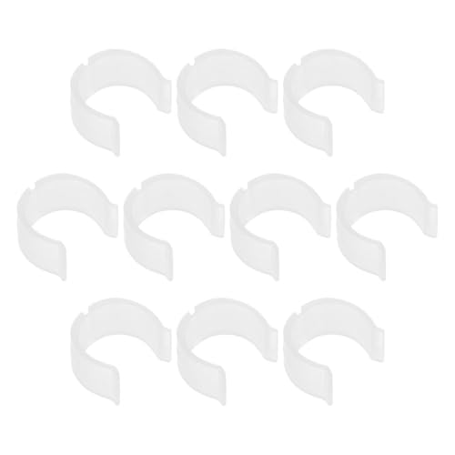 Image of Balacoo 10-Pack U-Shaped Ceiling Curtain Rod Brackets | Plastic, Non-slip, 1.14 inch Poles