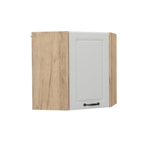 Vicco Eckhängeschrank R-Line, Küchen-Eckschrank, Weiß Landhaus, 57 cm Vicco Eckhängeschrank R-Line, Küchen-Eckschrank, Weiß Landhaus, 57 cm