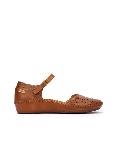 Image of PIKOLINOS P. Vallarta Women's Semi-Open Shoes | Leather | Hook-and-Loop Closure | Mid Heel | Size UK 2-8