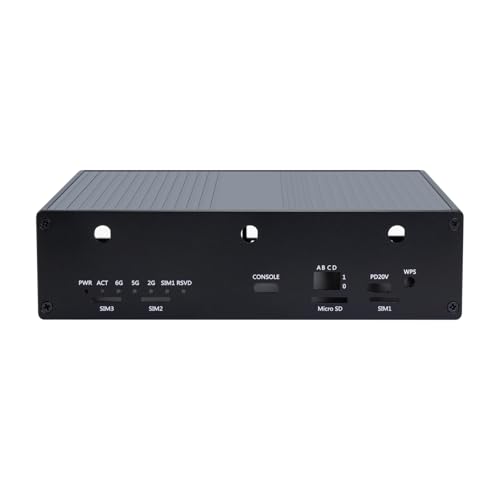 Image of WayPonDEV Black Metal Case for Banana Pi BPI-R4 Lite Wireless Tri-Band WiFi 7 Router Dev Board, Metal Shell for Banana Pi BPI-R4 Lite MediaTek MT7987A OpenWRT Single Board Computer (Case, Metal Case)
